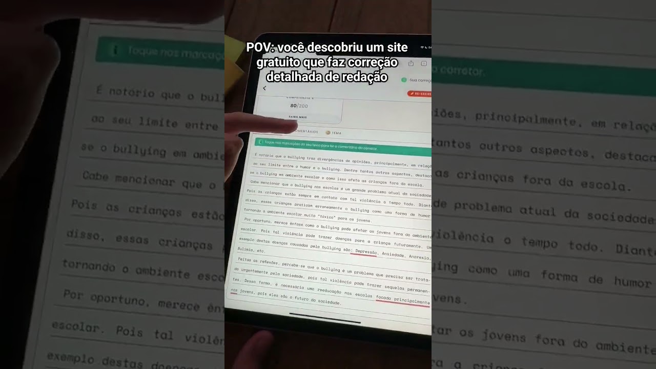 CORREÇÃO DE REDAÇÃO DETALHADA E GRATUITA #enem #redaçãoenem #studygram #enem2023