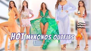 PACKING FOR MYKONOS 🇬🇷 | My HOTTEST Summer Outfits TRY-ON 🔥