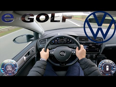 VW e-Golf 2020 I Cinematic I POV TOP SPEED DRIVE on Autobahn MAX ACCELERATION NO SPEED LIMIT