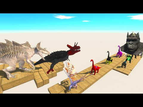 2x PREHISTORIC TRICERATOPS EPIK DEATH FALL - Animal Revolt Battle Simulator