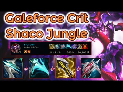 Galeforce Oneshot Shaco - S12 Crit Ranked [League of Legends] Full Gameplay - Infernal Shaco
