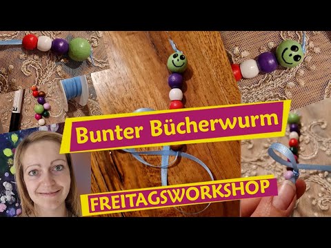 Unser kugelbunter Bücherwurm zum selber machen - Freitagsworkshop - Mütter-Kinder-Zentrum