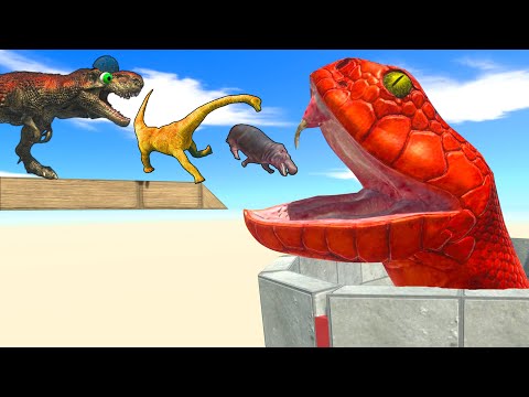 ESCAPE FROM ALIEN Evolution of GODZILLA - Jump Over Reptiles Hole - Animal Revolt Battle Simulator