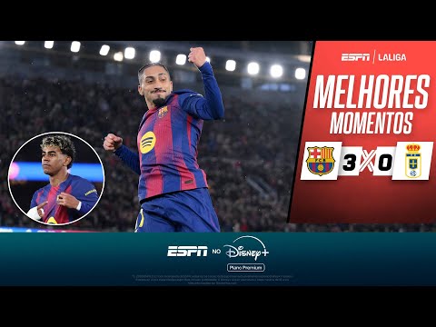 Gols e lances de Barcelona x Oviedo