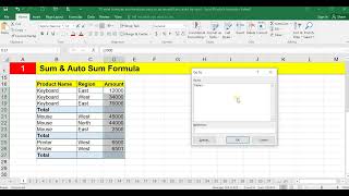 SUM FORMULA FOR BLANK ROW BY ALT =