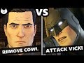Telltale Batman Episode 5 - REMOVE COWL vs ATTACK VICKI- (Batman EP5 Choices Identity Reveal)