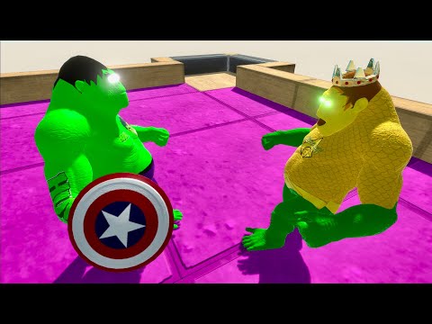 HULK GORO With CAPTAIN AMERICA SHIELD DEATHRUN - ANIMAL REVOLT BATTLE SIMULATOR | tauPlays sims ep48