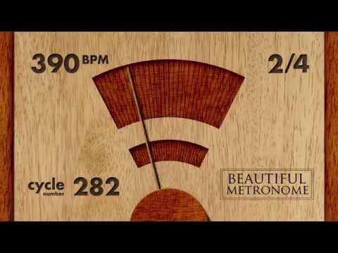 390 BPM 2/4 Wood Metronome HD