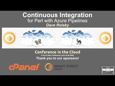Dave Rolsky - Continuous Integration for Perl with Azure Pipelines