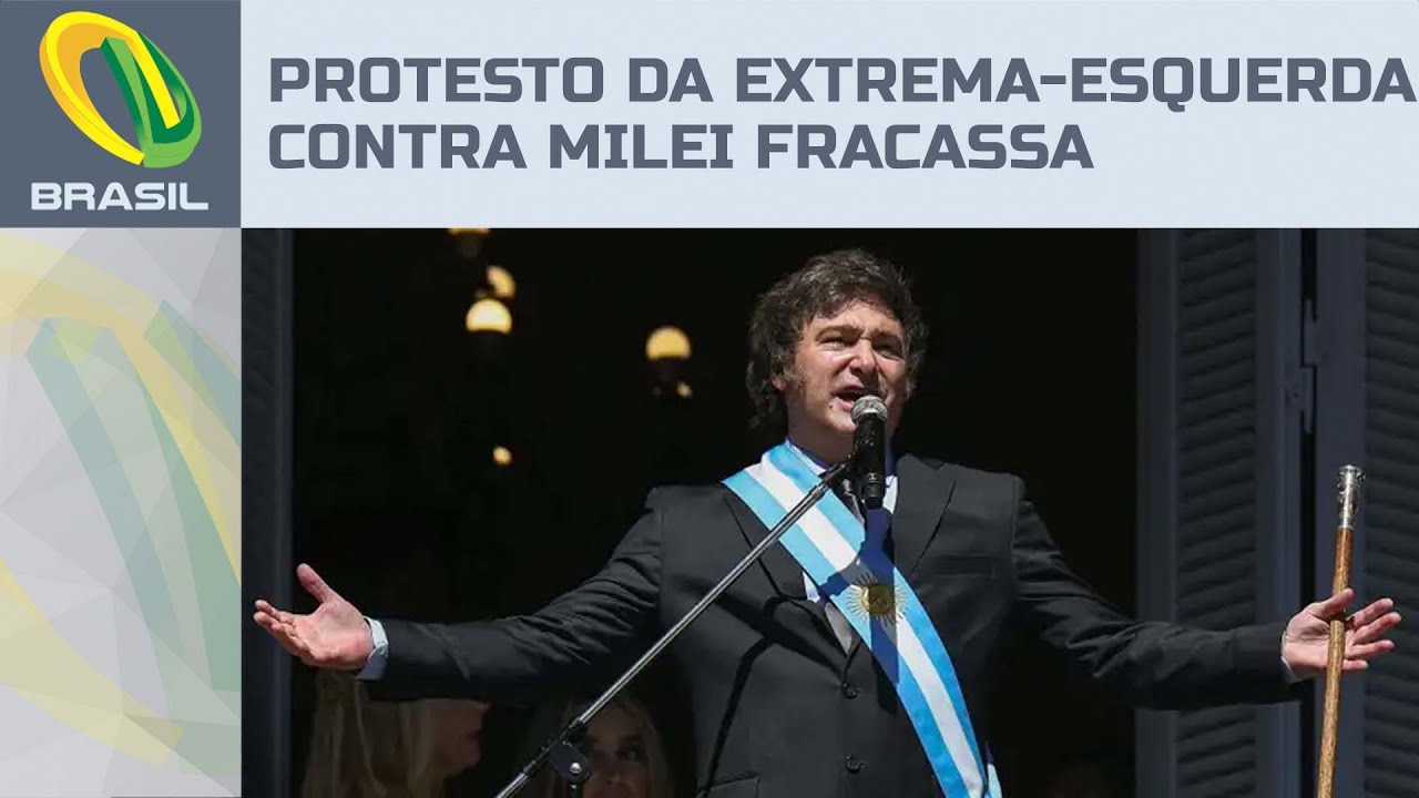 Protesto da extrema-esquerda contra Milei fracassa na Argentina