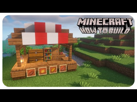 Minecraft | How to build a Market Stall 🪵