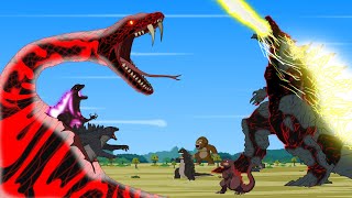 GODZILLA & KONG vs Evolution of GIANT PYTHON: Ultimate Evolution + Size Comparison - FUNNY CARTOONS