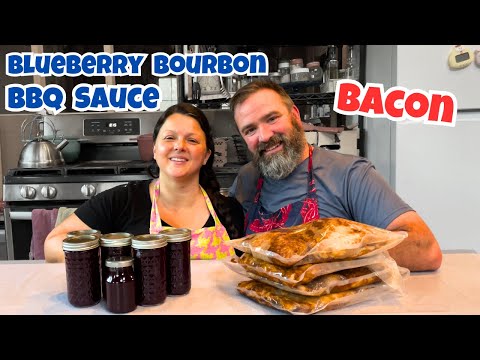 Alaska Homestead Cooking  BLUEBERRY BOURBON BBQ Sauce and Starting BACON - Lots of Laughs
