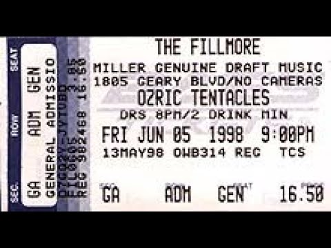Ozric Tentacles - 5/6/98 - Live at The Fillmore - San Francisco - U.S.A.