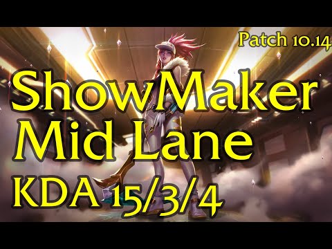 DWG ShowMaker - Akali vs Renekton - KR Challenger Patch 10.14