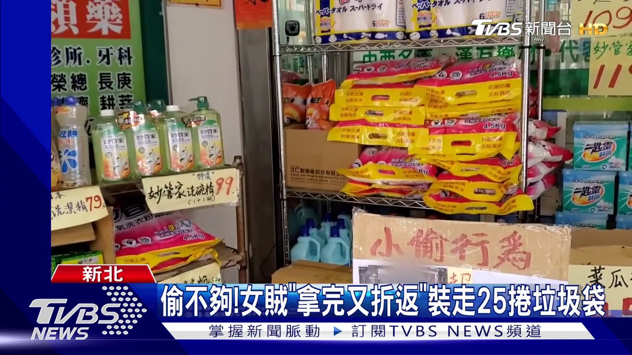 藥局搬搬樂!小偷自備購物袋 狂拿裝整包