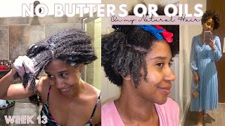 Natural Hair Detox: Week 13 of No Raw Butters & Oils | I Finally See Curls!! | Gabrielle Ishell
