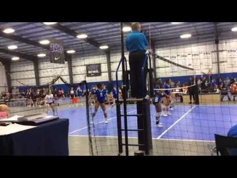 #16 DS pass to setter and backrow hit
