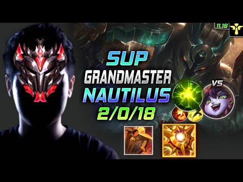 GrandMaster Nautilus Support vs Lulu - 천상계 서폿 노틸러스 템트리 룬 솔라리 여진 ノーチラス Наутилус 深海泰坦 - LOL KR 11.16