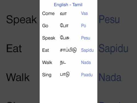 English - Tamil Common Words | Easy Langauge | Learn English Tamil