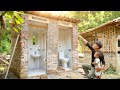 Father And Son Build A DIY Bathroom And Toilet The Project Is Finally Taking Shape