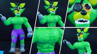 Making Foxy FNAF mixed Hulk Smash 🎪 FNAF Superhero Clay Figure