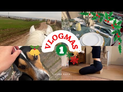 VLOGMAS 1 🎄 DECO navideña + NATURALEZA en otoño + feliz de nuestros AVANCES a CABALLO @laurarayabio