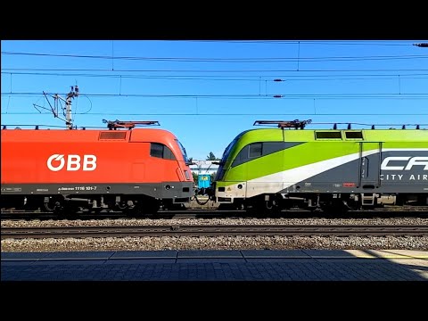 ÖBB 1116 101-7 und CAT 1016 016-8 als Schnellzug unterwegs ( eigene vermutung )
