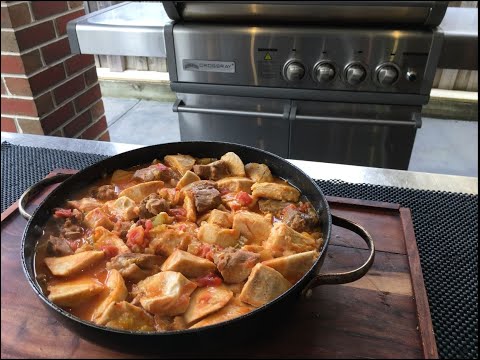 Cypriot Style Kolokasi (Taro Stew) with pork