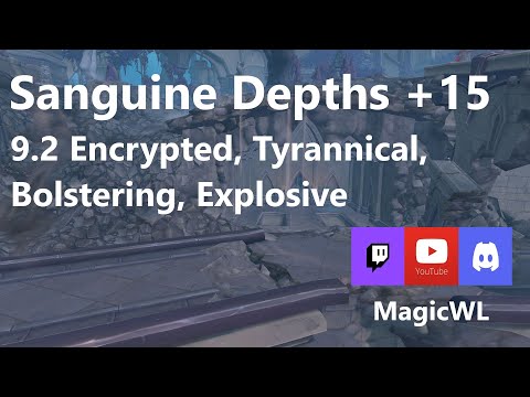 Mythic +15 Sanguine Depths | 9.2 Encrypted, Tyrannical, Bolstering, Explosive | Affliction Warlock P