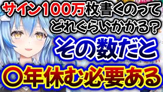 直筆サインにえげつない時間を注いでいるホロメン達【ホロライブ切り抜き/雪花ラミィ】