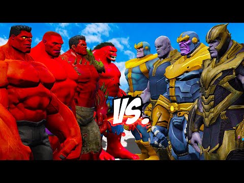 TEAM RED HULK VS TEAM THANOS - EPIC SUPERHEROES WAR