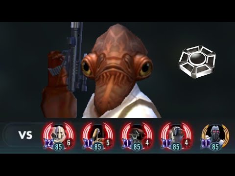 Ackbar Omicron vs r6 General Grievous - WIN!!! | swgoh