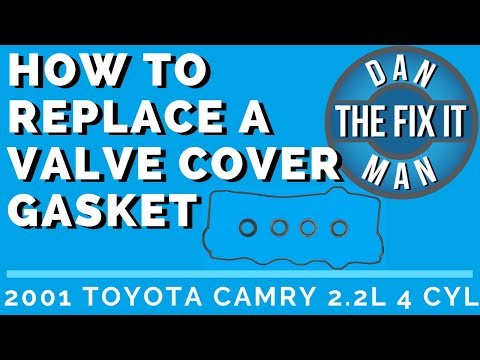 2001 TOYOTA CAMRY VALVE COVER GASKET & SPARK PLUG TUBE SEALS & PCV VALVE  4 CYL 2.2L - EASY DIY