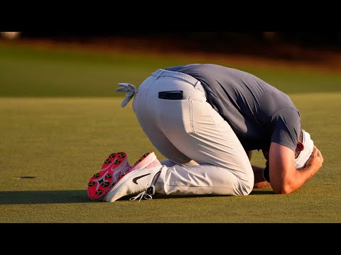 Rory McIlroy's two-word reaction to bogey on 18th at The Masters before emotional moment with wife