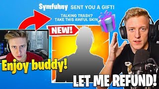 Symfuhny *GIFTS* Tfue WORST SKIN FOR TRASH TALKING HIM! - Fortnite Best Moments