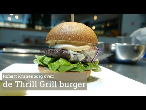 Kranenborg over de hamburgers van de Thrill Grill