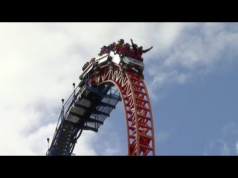 Off-ride footage of a Fahrenheit train