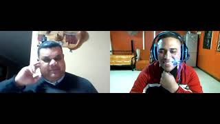 Lee Hoffmann in conversation with Andre Engel, Principal of John Graham Primary School.