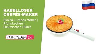 SMAK Kabelloser Crepés-Maker: Bliniza | Crepe Maker | Pfannkuchen | Elektronisch | Blinis | Kabellos