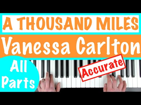 A THOUSAND MILES - Vanessa Carlton Piano Tutorial [piano part]