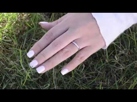 0.25 Ct. Seven Stone Common Prong Wedding Ring - TwoBirch TB-WR-0027-WG-E