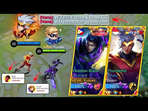 WTF?!! 😱 | Yuzuke Meets BRAXY for the FIRST TIME! | World BEST Alucard & World BEST Chou Connection!