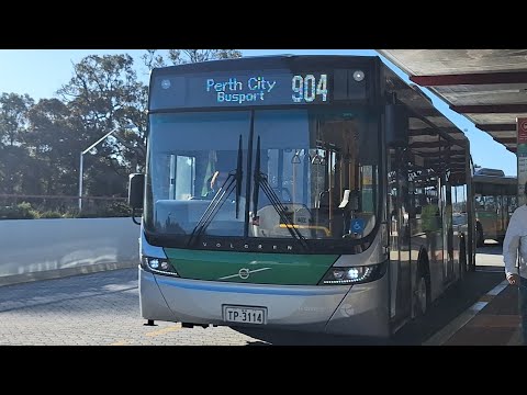 [Slow Back Down] Transperth Bus Route No. 904 (TP3114) Whitfords Station to Perth Busport