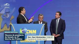 Davi anuncia sessão do Congresso para analisar veto sobre convênios com municípios