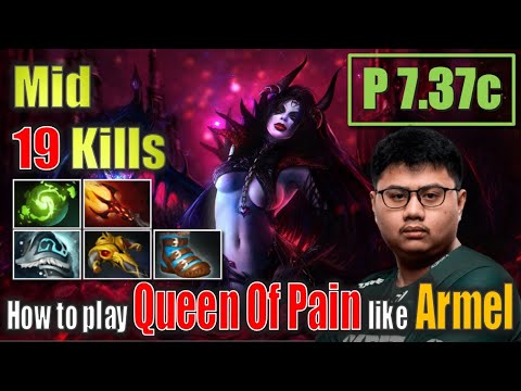 Blink all map Armel Queen of Pain Mid 19 Kills  #dota2 #gameplay4k #patch737c