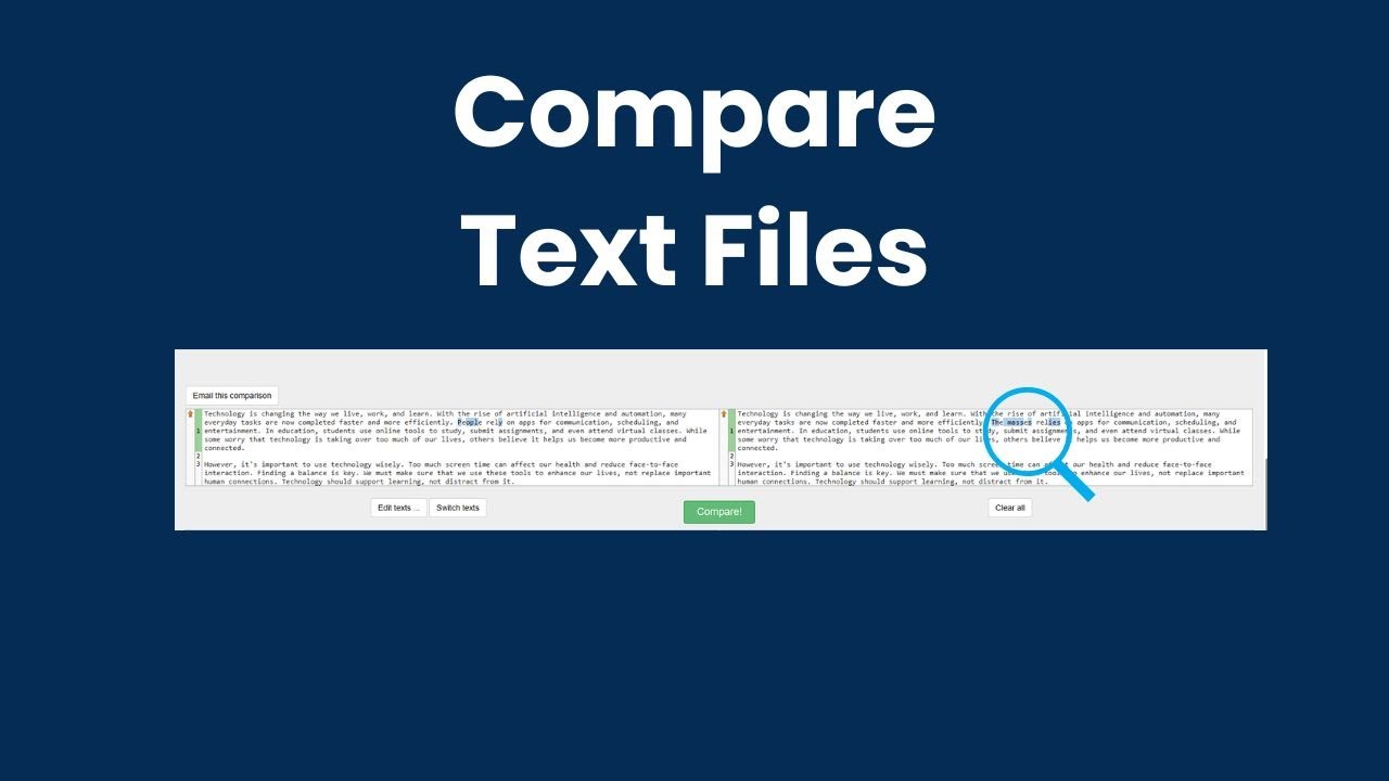 How to Compare Two Text Files and Highlight Differences (Free & Easy)