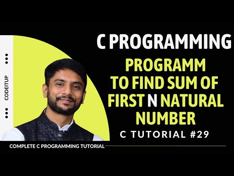 C Program to Find Sum of First N Natural Numbers In Hindi
