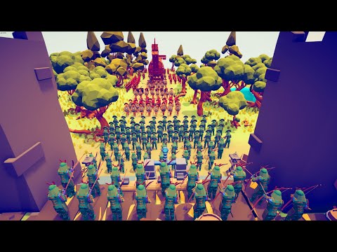 100x SPARTA SOLDIER SIEGE SAMURAI FORT - Totally Accurate Battle Simulator TABS