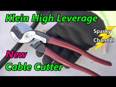 Klein New High Leverage Cable Cutter 63225 Review and Demonstration